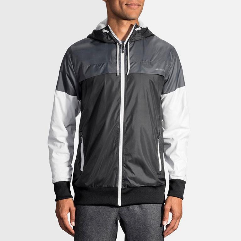 Brooks Sideline Herren Laufjacken - Grau (GBDHY8123)
